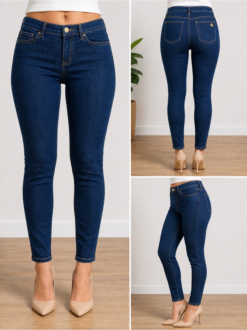 Michael Kors Skinny Jeans Dark Wash Mid Rise Stretch Denim Size 8